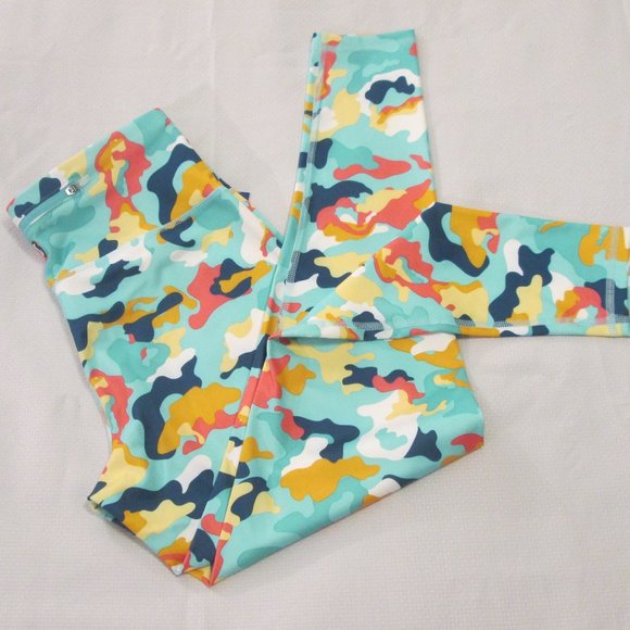💗 CHAMPION AUTHENTIC ABSTRACT CAMO MULTI-COLOR LEGGINGS – L - Picture 7 of 13